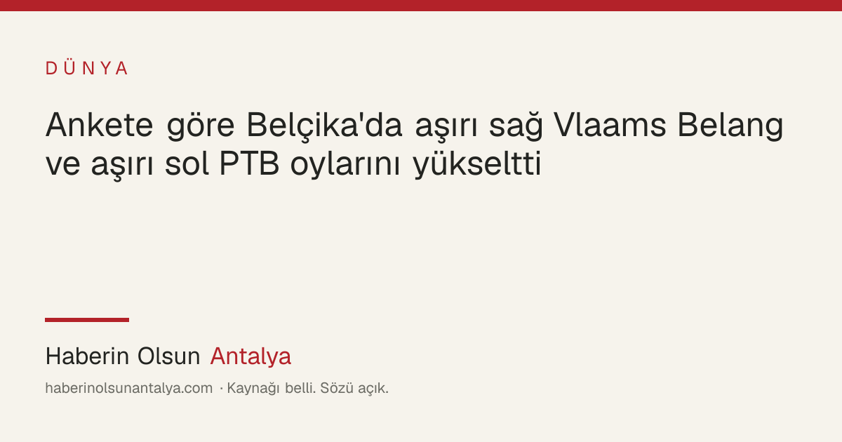Belçika haritası ve siyasi parti simgeleri