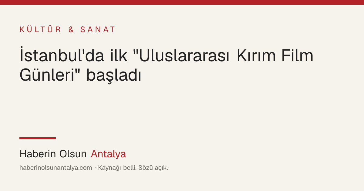 Atlas 1948 Sineması'nda düzenlenen Uluslararası Kırım Film Günleri'nden görünüm